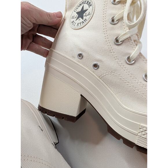 Converse Chuck 70 De Luxe Heel Shoes 'Egret' - A05348C Ivory Platform Chunky - Picture 10 of 15